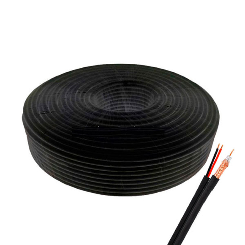 Кабель коаксіальний ATIS RG590 CU PE+2*0.5 бухта 100 м