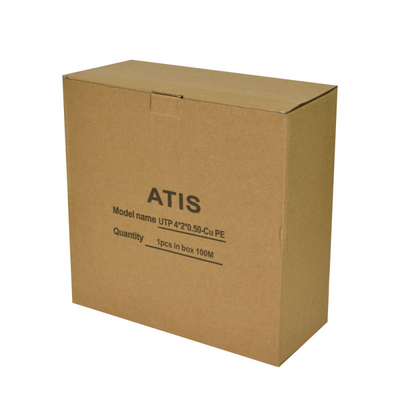 Кабель звита пара Atis UTP 4*2*0.5-CU PE кат.5е UTP мідь зовнішній бухта 100 м