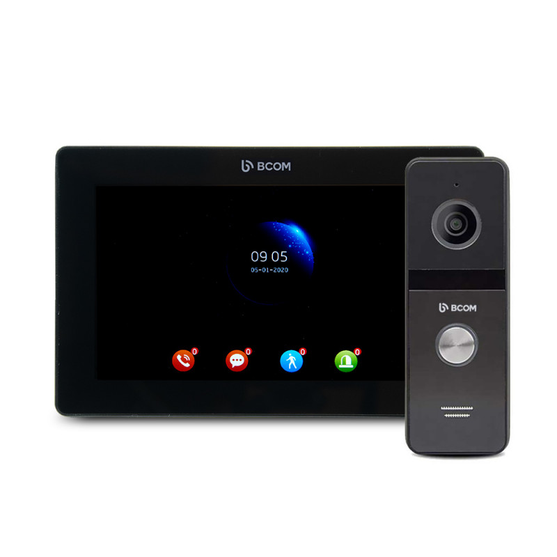 Комплект Wi-Fi домофона BCOM BD-770FHD/T Kit черный с поддержкой Tuya Smart