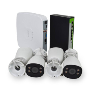 Комплект відеоспостереження ZKTeco CCTV bundle kit №1 2 МП на 4 циліндричних IP-камери