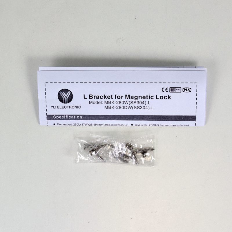 Куток MBK-280W-S(SS304)-L монтажний для системи контролю доступу