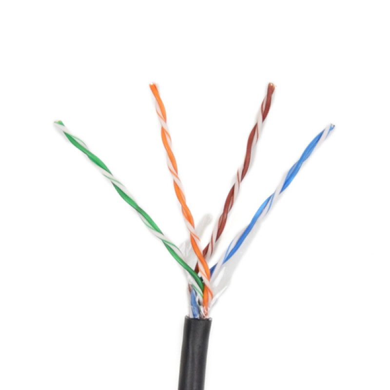Кабель звита пара Atis UTP 4*2*0.5-CU PE кат.5е мідь зовнішній Wooden бухта 305 м