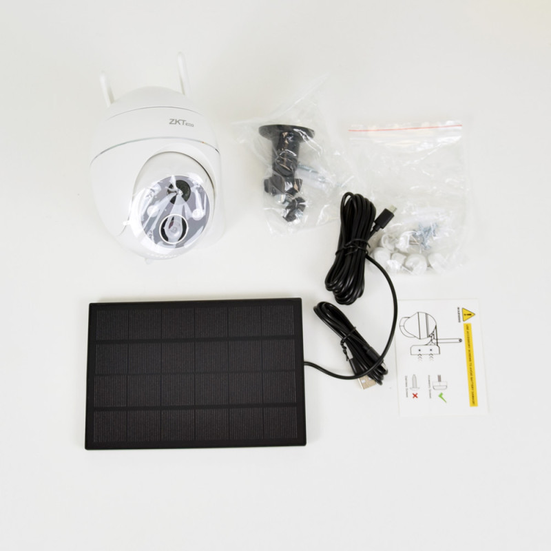 Wi-Fi PTZ IP-камера 3 МП ZKTeco C4DS Solar з сонячною панелью і акумулятором
