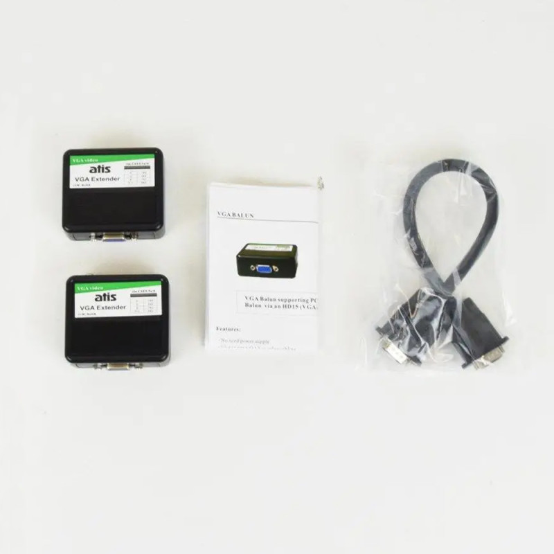 Пасивний приймач-передавач ATIS VGA Extender VGA-відео і RJ45