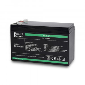 Акумуляторна LiFePO4 батарея Full Energy FEG-128 12В 8 Аг літій-залізо-фосфатна