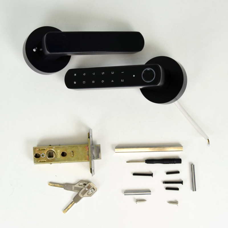 Smart замок Atis Lock BT-100-T чорний з доступом за відбитком пальця і підтримкою Tuya Smart