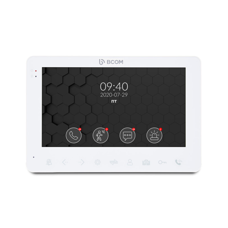 Комплект домофону BCOM BD-780FHD білий + Tantos Triniti HD