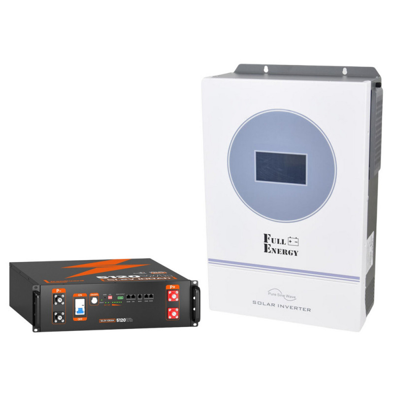 Комплект резервного живлення Full Energy BBGI-6248MPW(TS)+HS48V100AH10 6.2 кВт + АКБ LiFePO4 5.12 кВт·г
