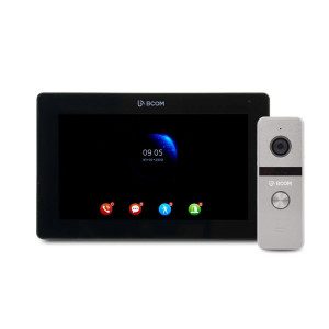 Комплект Wi-Fi домофону BCOM BT-400FHD срібляста + BD-770FHD/T чорний