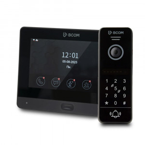 Комплект Wi-Fi домофонa BCOM BD-760FHD/T чорний з підтримкою Tuya Smart + BT-400HD-AC чорна