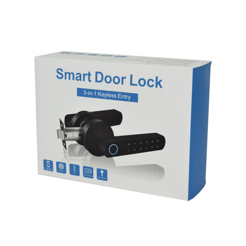 Smart замок Atis Lock BT-100-T серый с доступом по отпечатку пальца и поддержкой Tuya Smart