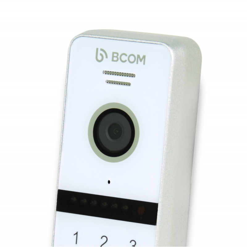 Вызывная панель BCOM BT-400FHD-AC белая с клавиатурой и считывателем