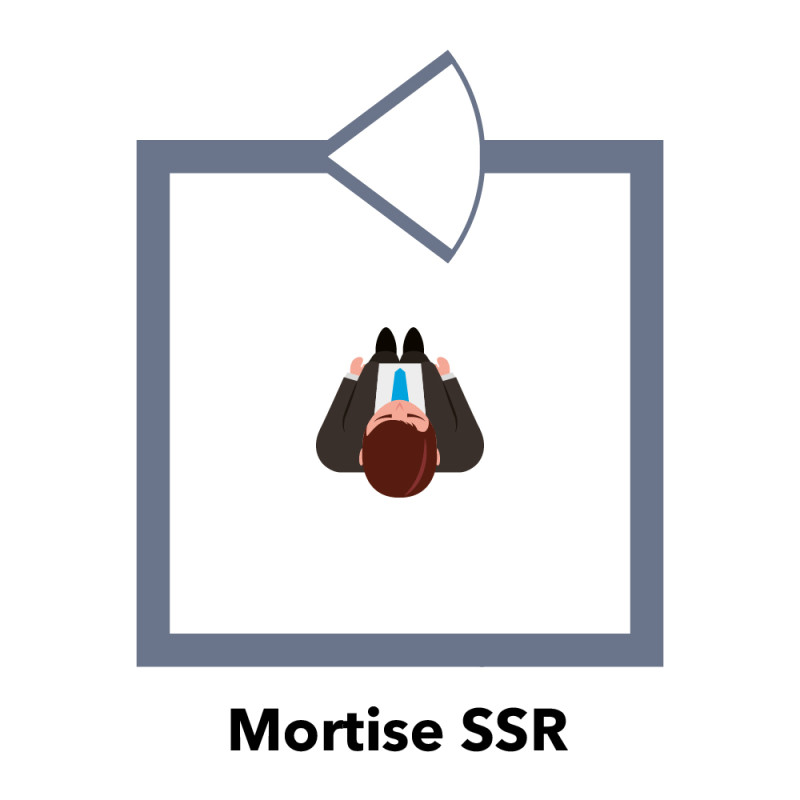 Электроригельный замок ATIS Lock Mortise SS-R на правостороннюю дверь