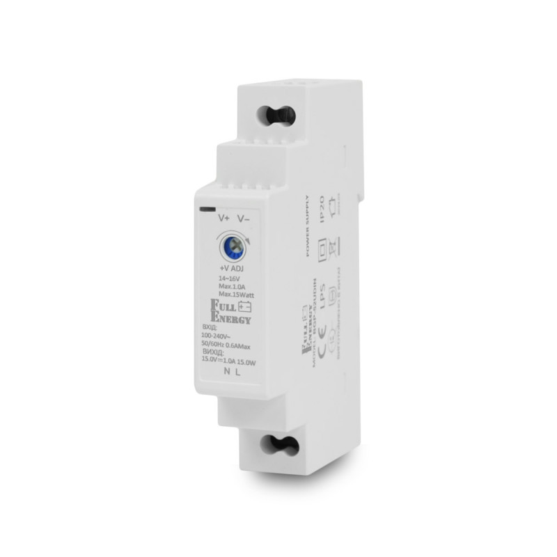 Блок живлення Full Energy BGP-151UDIN 15В/1А для кріплення на DIN рейку