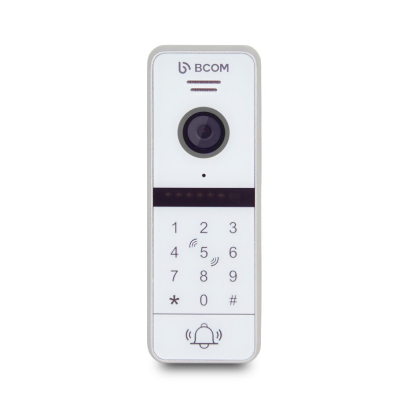 Вызывная панель BCOM BT-400FHD-AC белая с клавиатурой и считывателем