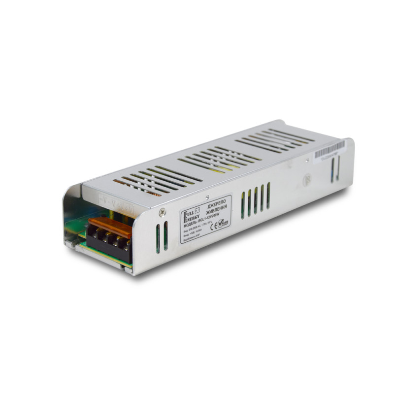Блок живлення Full Energy BGL1-12V200W 12В/16.67А/200Вт для світлодіодної стрічки