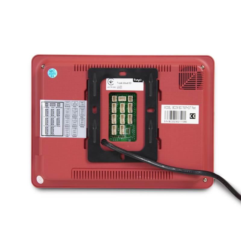 Комплект Wi-Fi домофонa BCOM BD-760FHD/T червоний з підтримкою Tuya Smart + BT-400FHD чорна