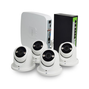 Комплект відеоспостереження ZKTeco CCTV bundle kit №2 2 МП на 4 купольних IP-камери