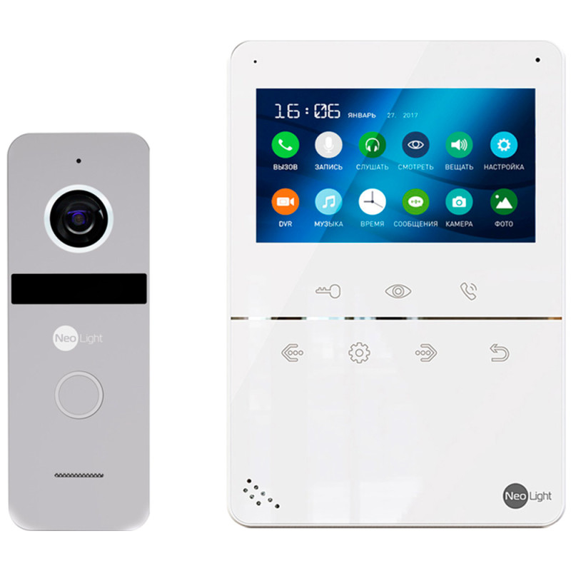 Комплект домофона NeoLight Tetta Plus + Solo серебристый