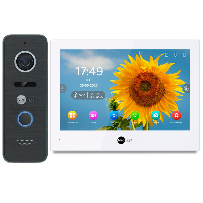 Комплект Wi-Fi домофону NeoLight ALPHA Hybrid HD KIT Black