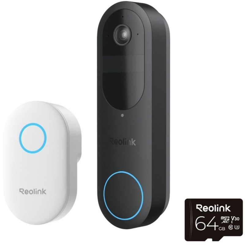 Wi-Fi IP-відеодзвінок 5 МП Reolink D340B (Video Doorbell Wi-Fi/АКБ)
