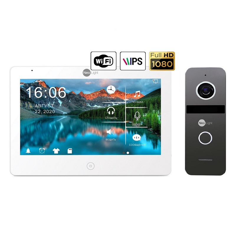 Комплект Wi-Fi домофону NeoLight Mezzo HD WF / Solo FHD Graphite