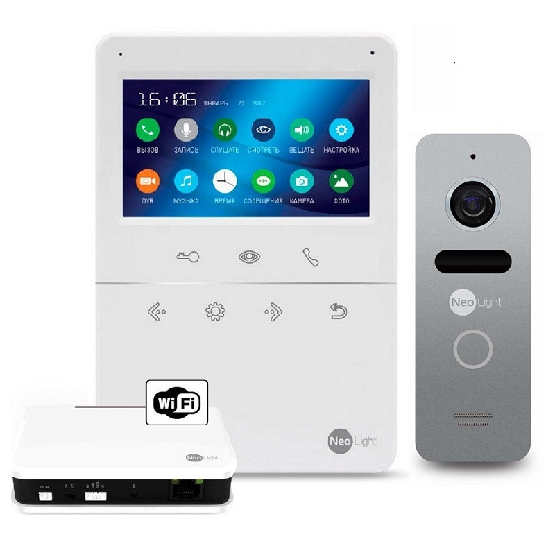 Комплект домофону NeoLight Tetta+ WiFi Box Silver