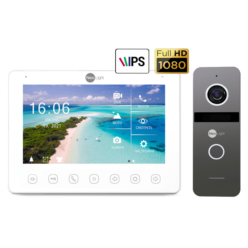 Комплект домофона NeoLight NeoKIT HD+ Graphite