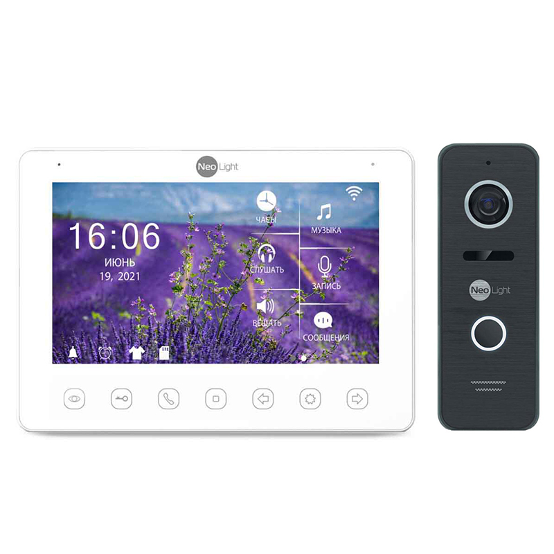 Комплект Wi-Fi домофона NeoLight NeoKIT HD+ WF Black