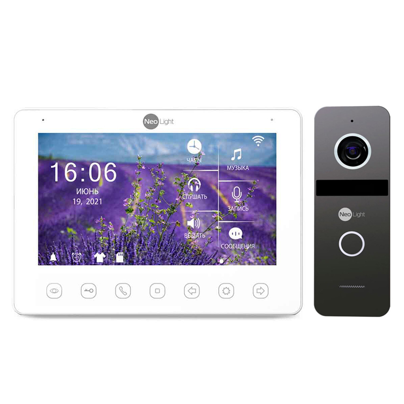 Комплект Wi-Fi домофону NeoLight NeoKIT HD+ WF Graphite