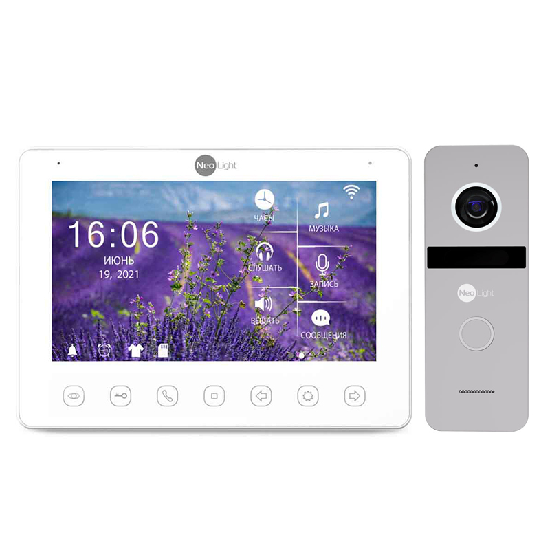 Комплект Wi-Fi домофона NeoLight NeoKIT HD+ WF Silver