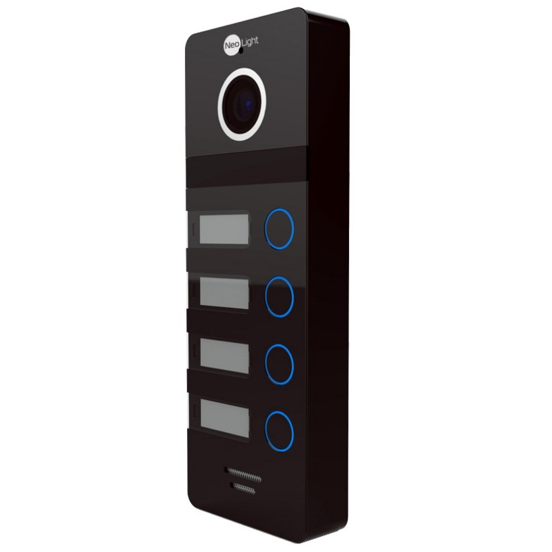 Виклична панель NeoLight MEGA/4 FHD на 4 абоненти чорна