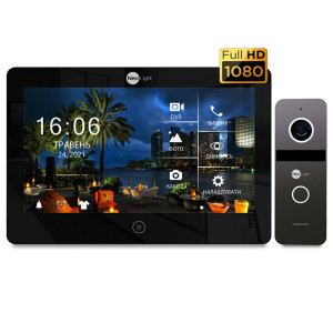 Комплект Wi-Fi домофону NeoLight Mezzo HD WF Black / SOLO FHD Graphite