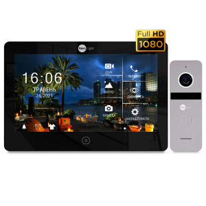 Комплект Wi-Fi домофону NeoLight Mezzo HD WF Black / SOLO FHD Silver