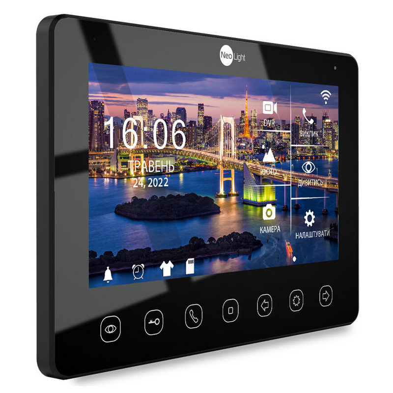 Комплект Wi-Fi домофону NeoLight NeoKIT HD+ WF B / Black