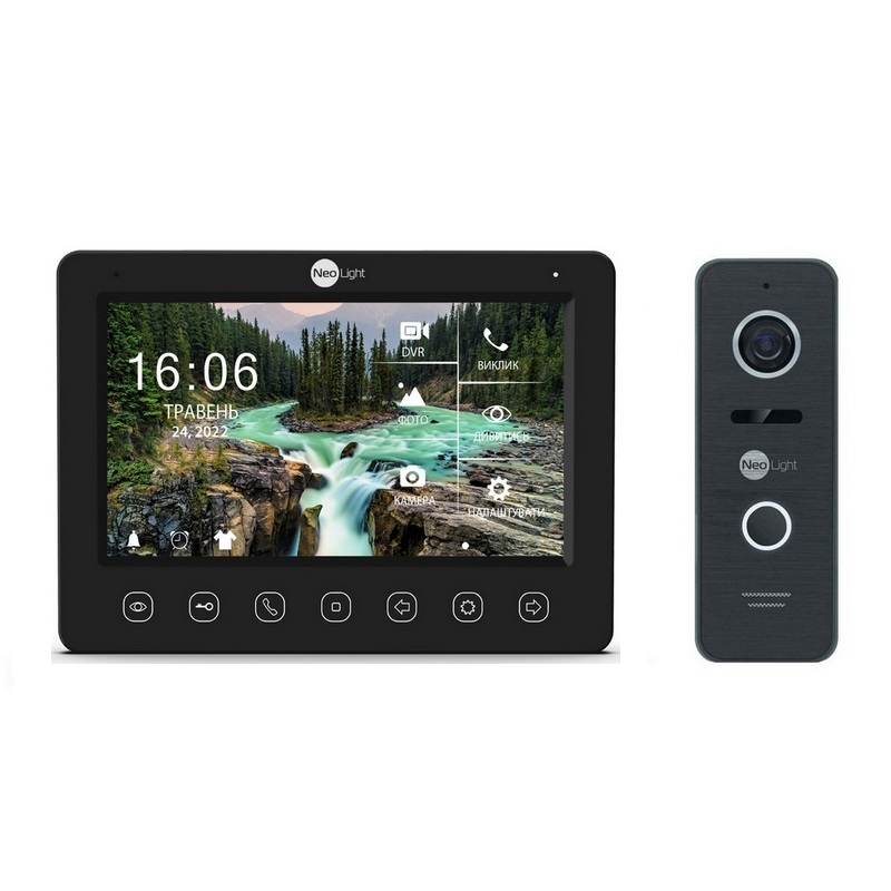 Комплект Wi-Fi домофону NeoLight NeoKIT HD WF B/Black