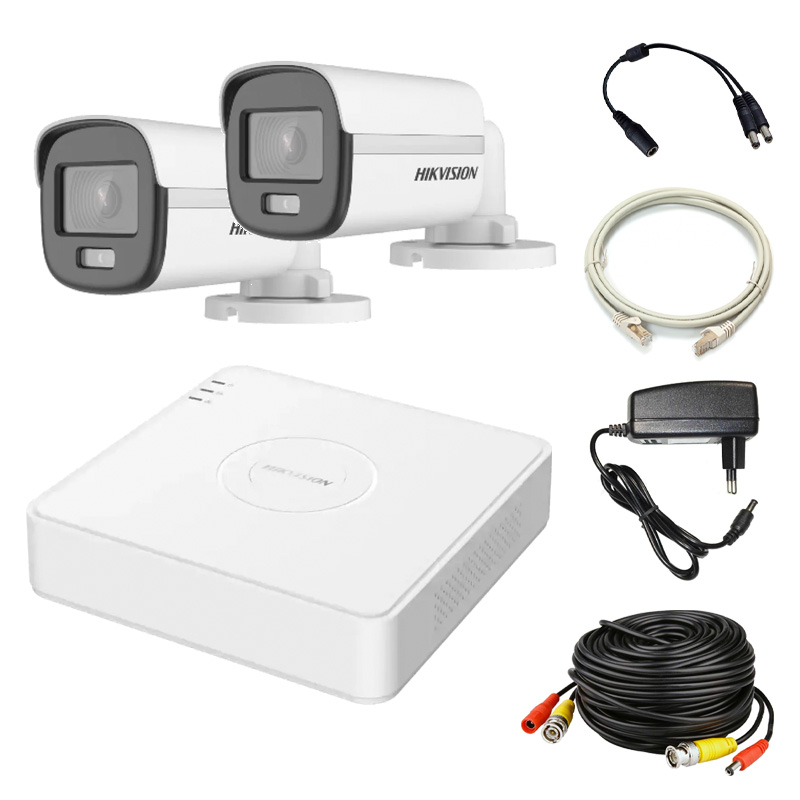 Комплект відеоспостереження Hikvision 2 MП на 2 вуличні камери