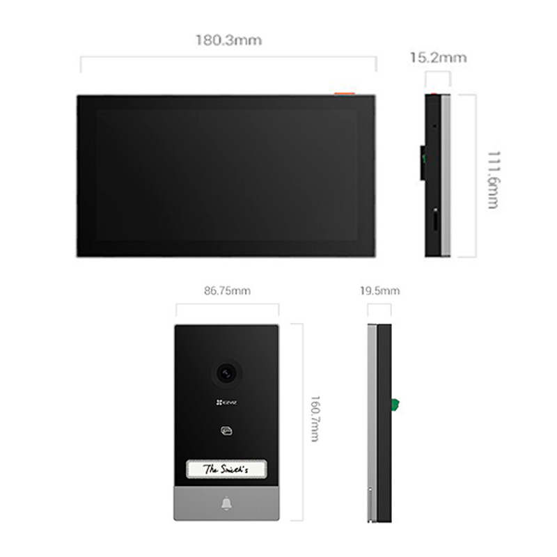 Комплект Wi-Fi IP-домофону Ezviz CS-HP7 (3MP) Smart RFID 
