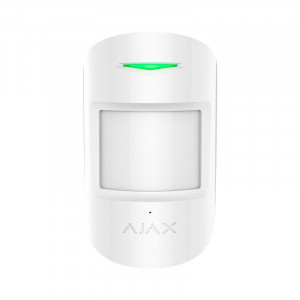 Вживаний датчик руху і розбиття Ajax CombiProtect білий