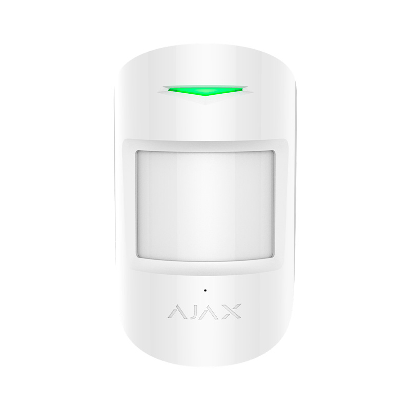 Вживаний датчик руху і розбиття Ajax CombiProtect білий