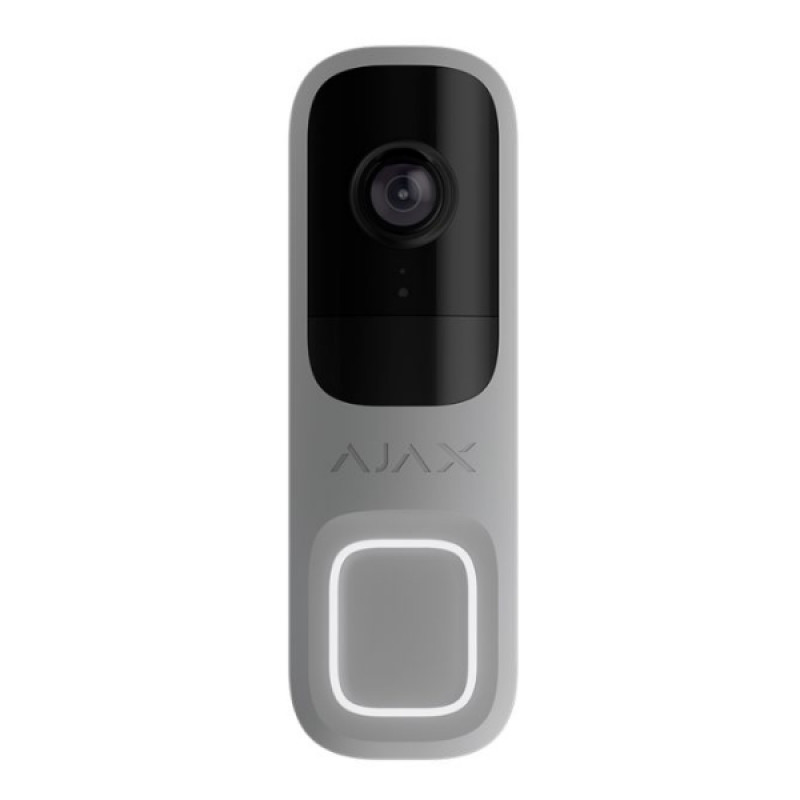 Wi-Fi IP-відеодзвінок Ajax DoorBell із вбудованим штучним інтелектом сірий