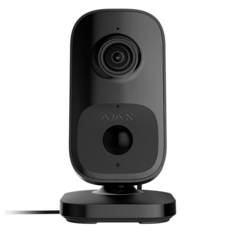 Wi-Fi IP-камера 4 МП Ajax IndoorCam з вбудованим ШІ чорна