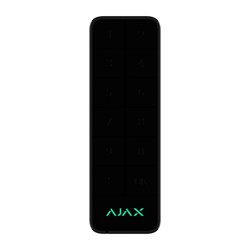 Вулична клавіатура Ajax KeyPad Outdoor з автентифікацію за допомогою смартфонів, кодів, Pass і Tag