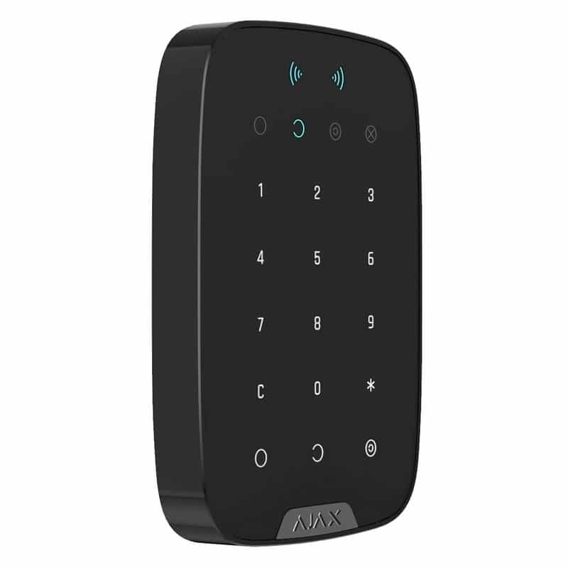 Клавіатура Ajax KeyPad Plus з підтримкою безконтактних карт і брелоків чорна
