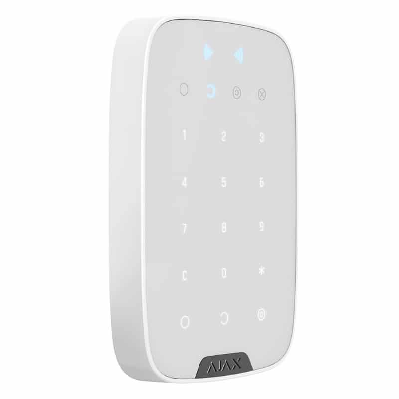 Клавіатура Ajax KeyPad Plus з підтримкою безконтактних карт і брелоків біла