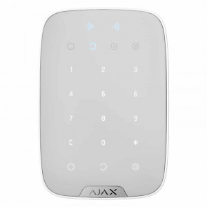 Клавіатура Ajax KeyPad Plus з підтримкою безконтактних карт і брелоків біла