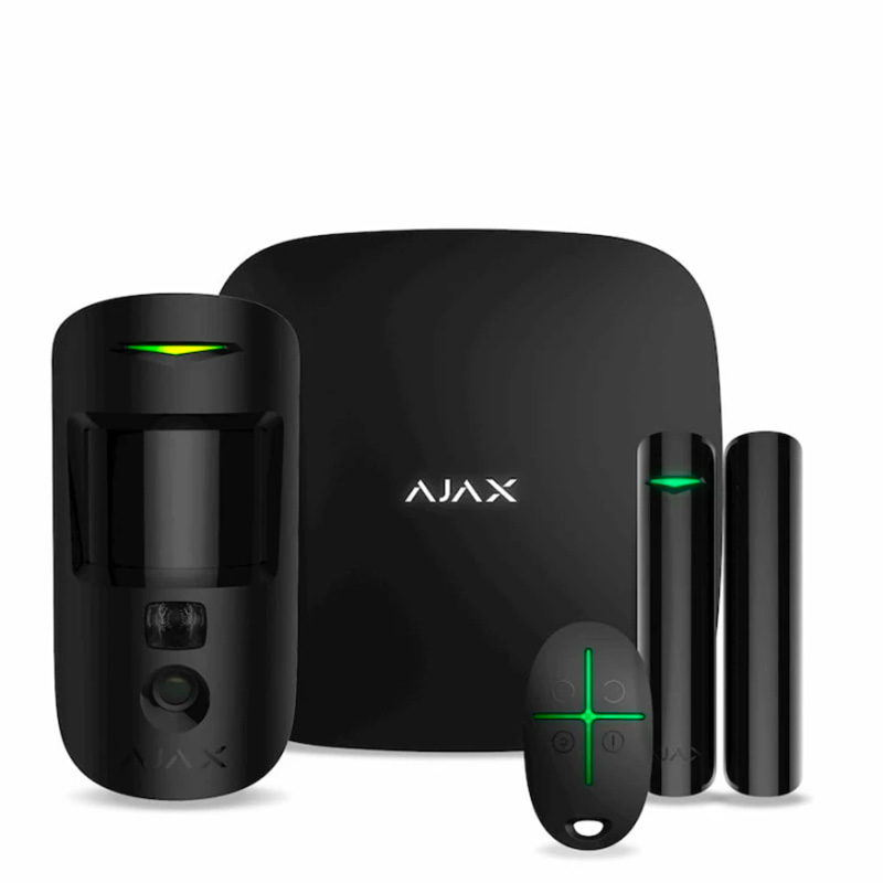 Комплект сигналізації Ajax StarterKit Cam чорний з датчиком фотофіксації тривог