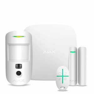 Комплект сигналізації Ajax StarterKit Cam білий з датчиком фотофіксації тривог