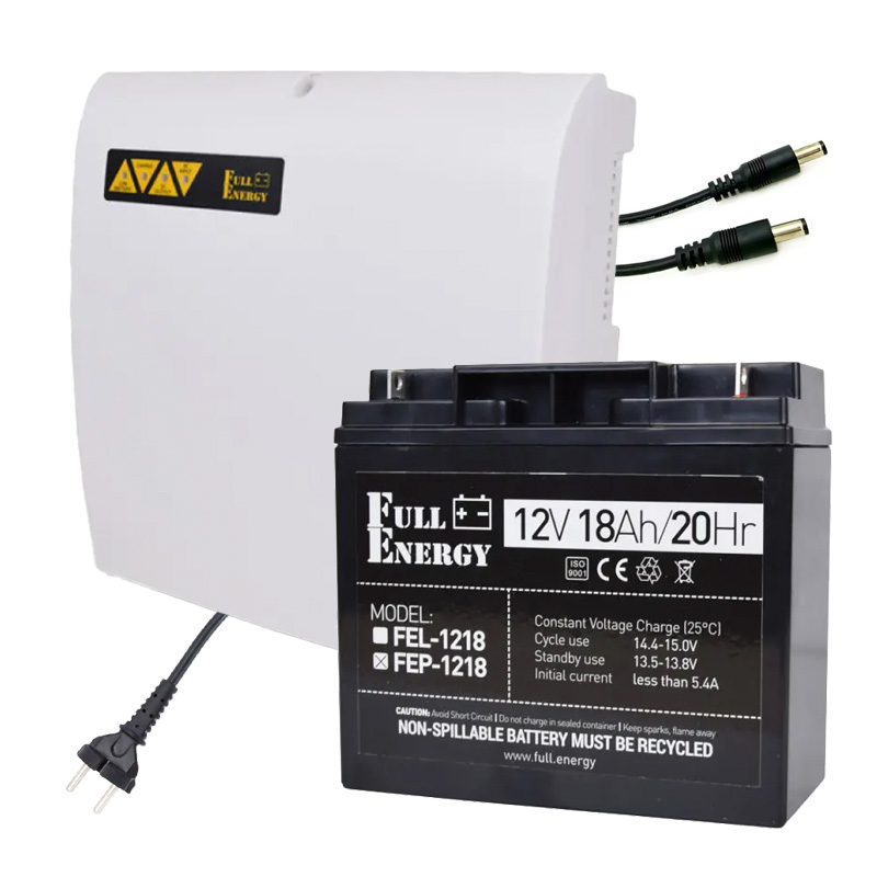 Комплект безперебійного живлення Full Energy BBGP-1210 + FEP-1218 (10А/18Ah) для роутера Wi-Fi та оптичного терміналу