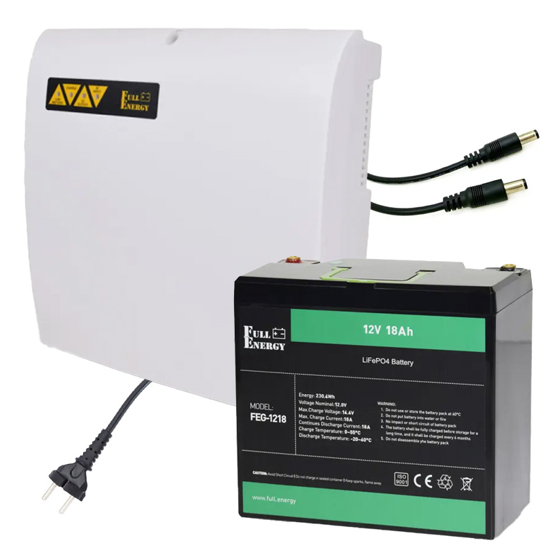 Комплект безперебійного живлення Full Energy BBGP-1210 + FEG-1218 (10А/18Ah/LiFePo4) для роутера Wi-Fi та оптичного терміналу